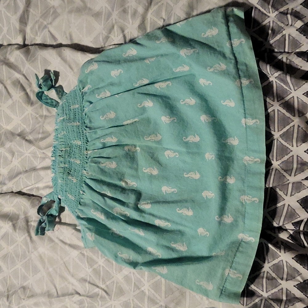 Blue seahorse dress